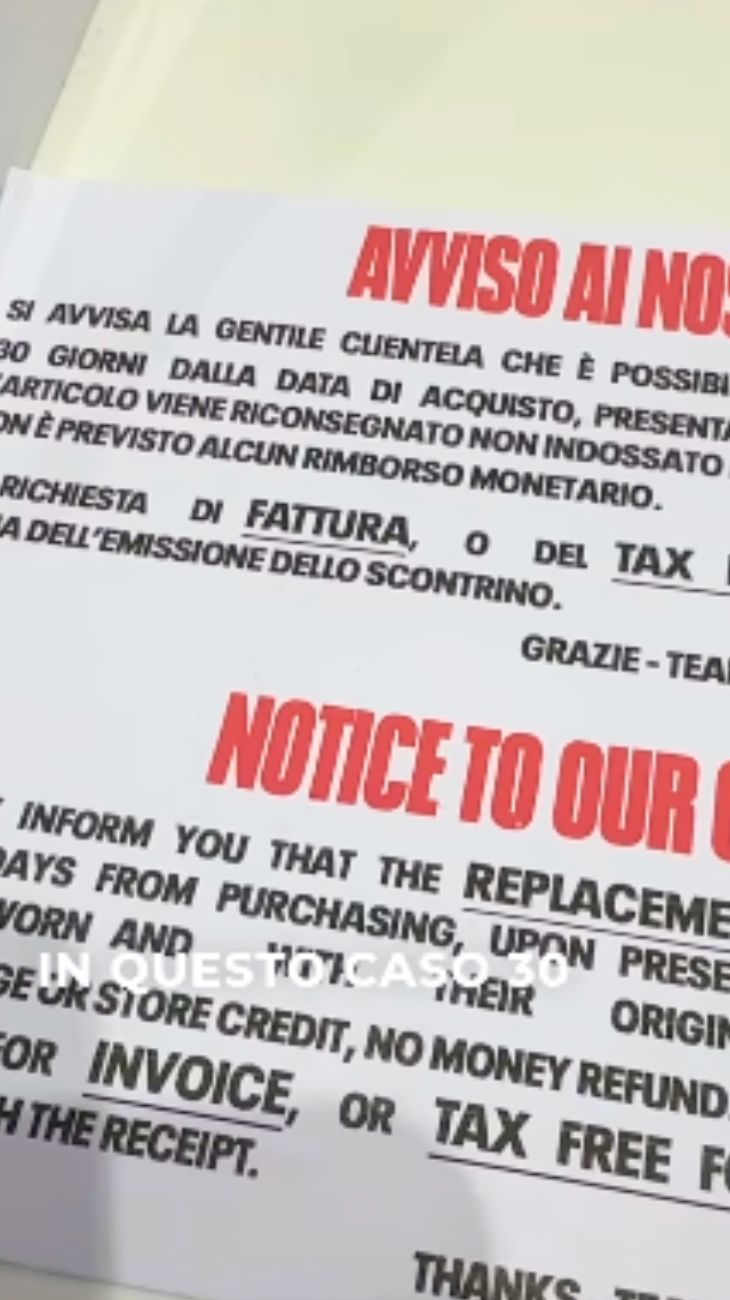 Cambio merci indicazioni