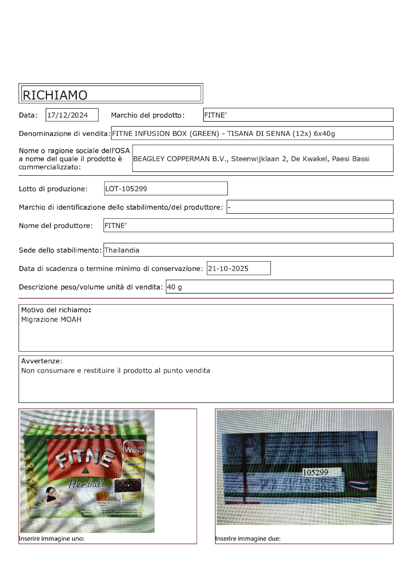 Tisane vongole richiami